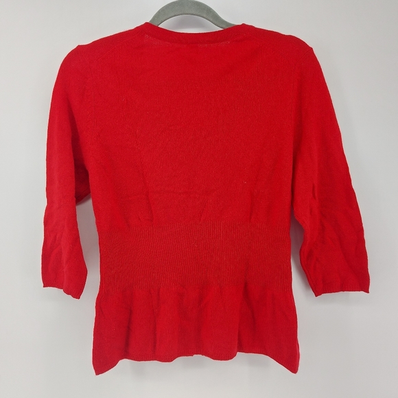 Future Paradiae Cashmere Red Cardigan Size Large - Picture 4 of 4